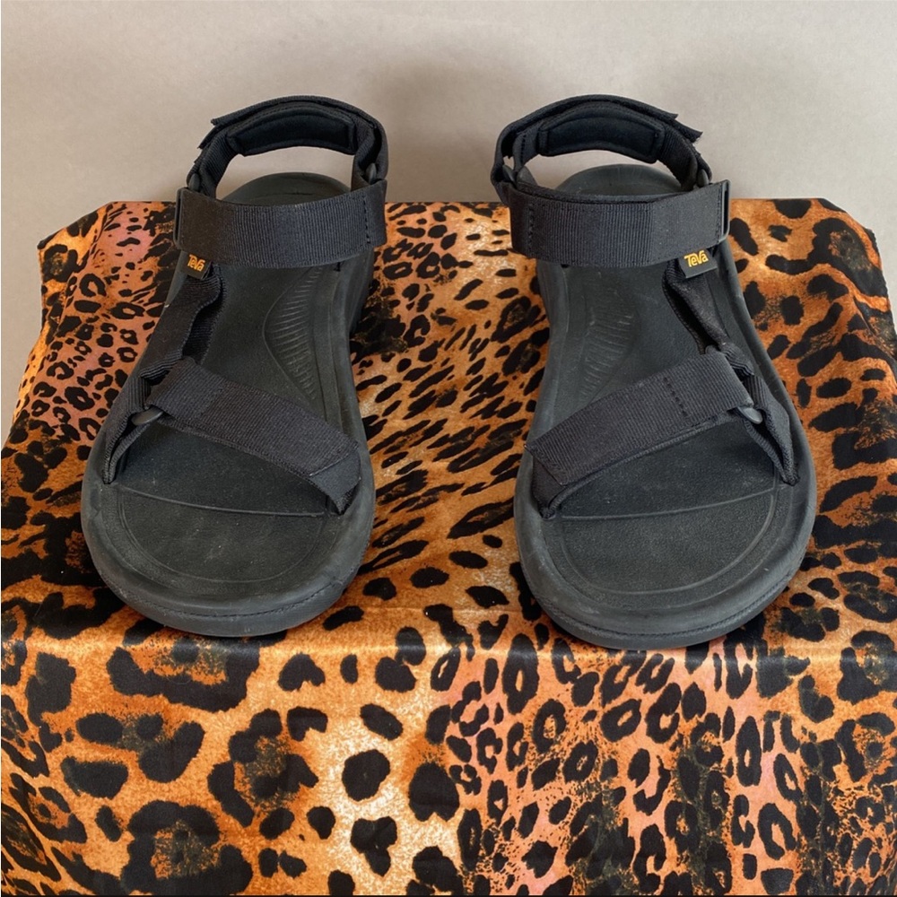 Teva Velcro Black Sandals size 9